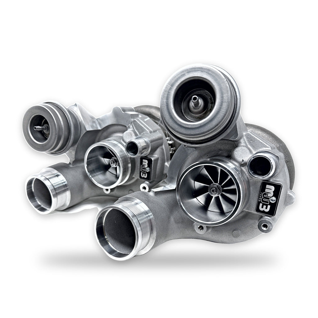 MW3 M177 LS2 turbochargers — billet compressor wheels and wastegate actuators