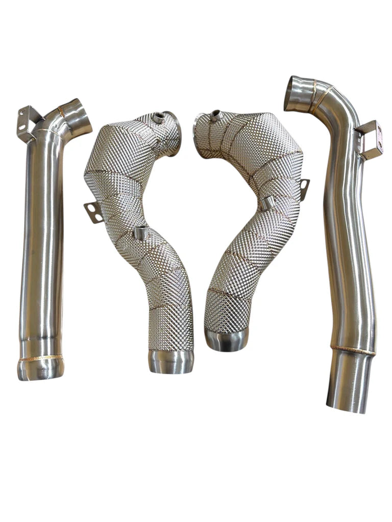 ModalWorks 200-cell catted performance downpipes for Mercedes-AMG GT C190