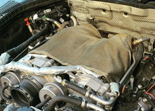 Load image into Gallery viewer, M177 Turbo Blanket installed on turbo in engine bay
