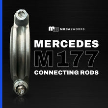 Load image into Gallery viewer, Mercedes M177 connecting rod with Modalworks branding on a black background