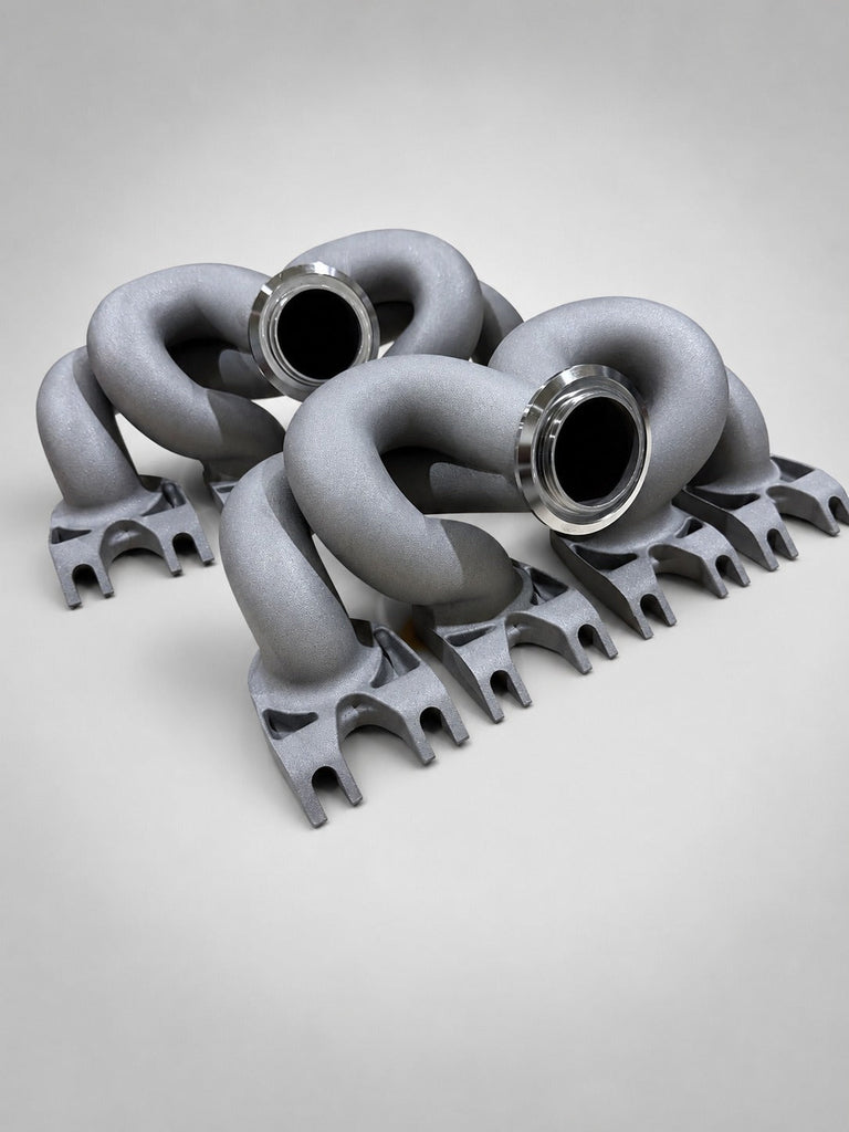 Pair of ModalWorks 3D-printed equal-length M177 exhaust manifolds — build slot deposit